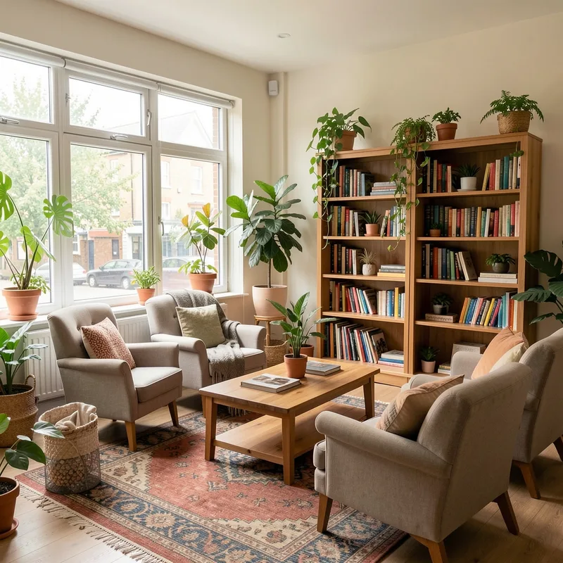 Résidents échangeant dans la cuisine commune d’un coliving